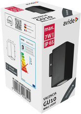 Avide Επιτοίχιο Φωτιστικό Εξωτερικού Χώρου Valencia 1xGU10 IP65